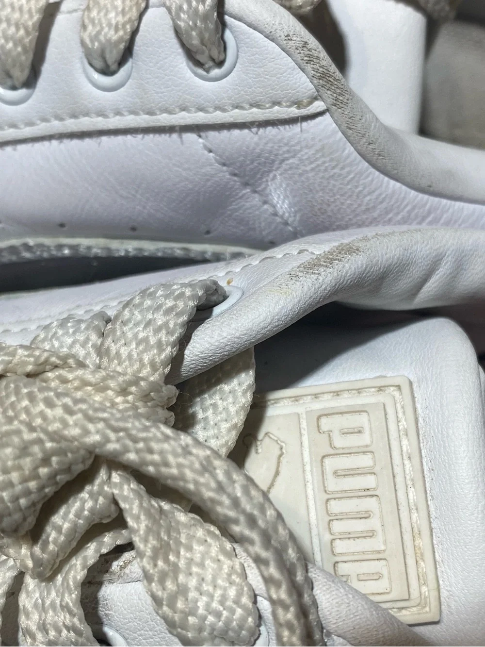 Puma Cream/White Platform Sneakers